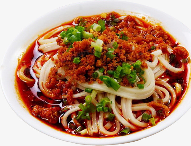 高清黄色重庆小面食物