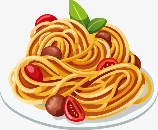 本作品全称为《黄色卡通手绘美味意大利面创意元素》,使用adobe