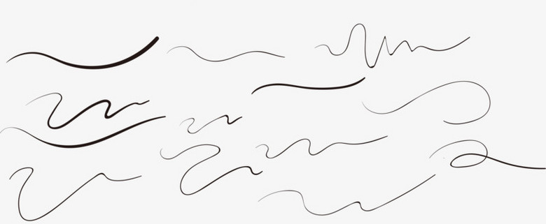 线条黑色线条png素材