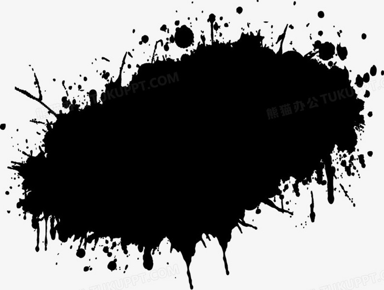 水墨笔刷效果PNG图片素材下载_效果PNG_熊猫办公