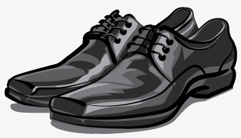 本作品全称为《黑色卡通风大气时尚的男士皮鞋创意元素》,使用adobe