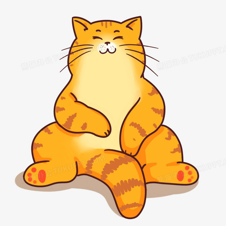 手绘卡通肥猫胖猫咪png图片素材下载 卡通png 熊猫办公