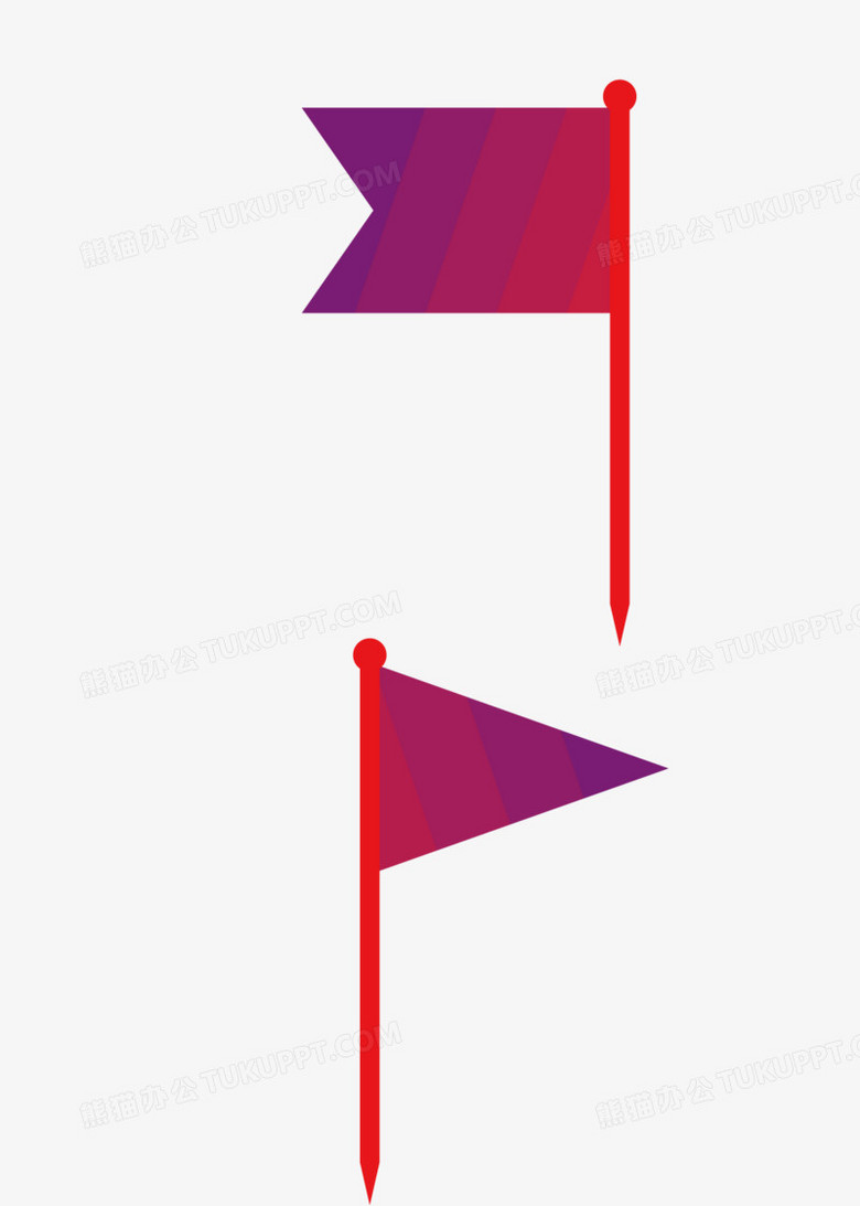 矢量创意设计不规则三角形旗帜图