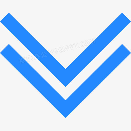 蓝色下箭头图标