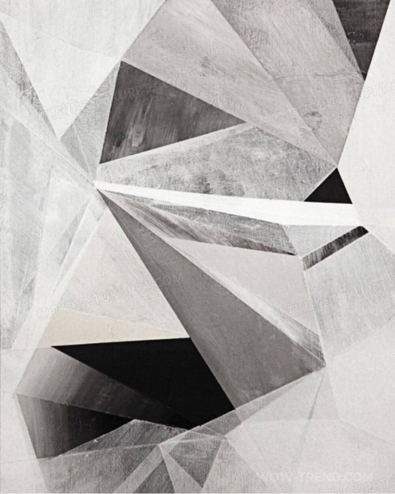 灰色简约三角形海报