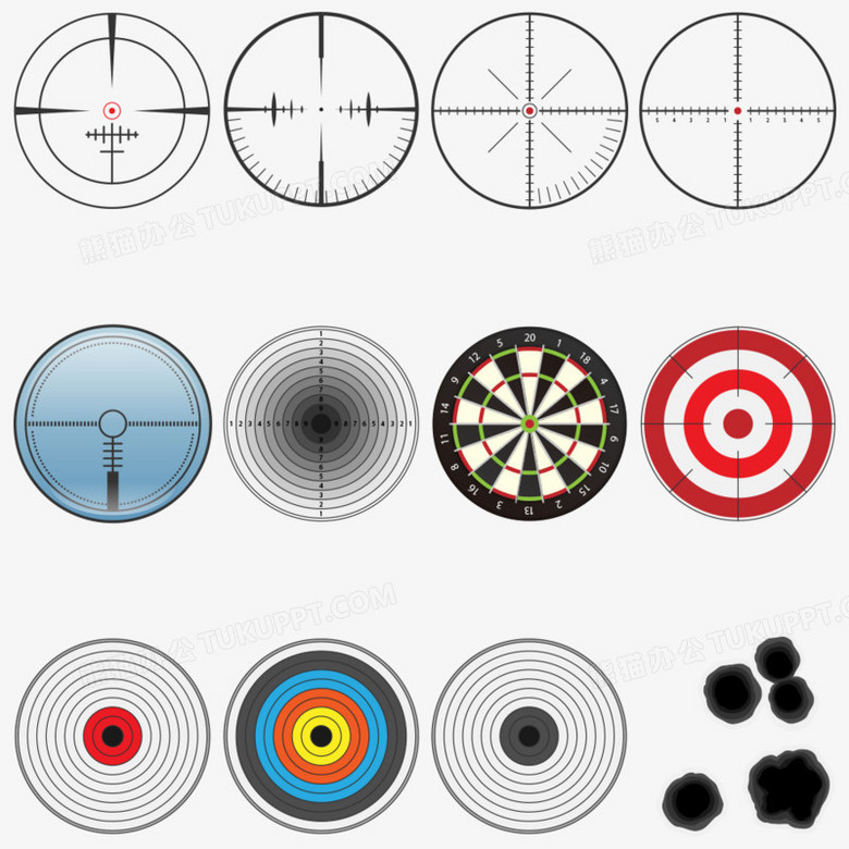 靶心PNG图片素材下载_靶心PNG_熊猫办公