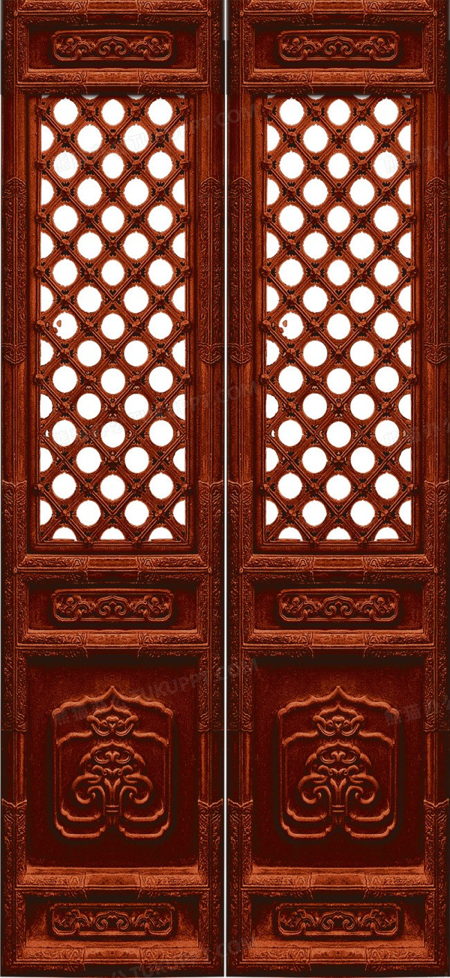 雕花木门镂空复古风格