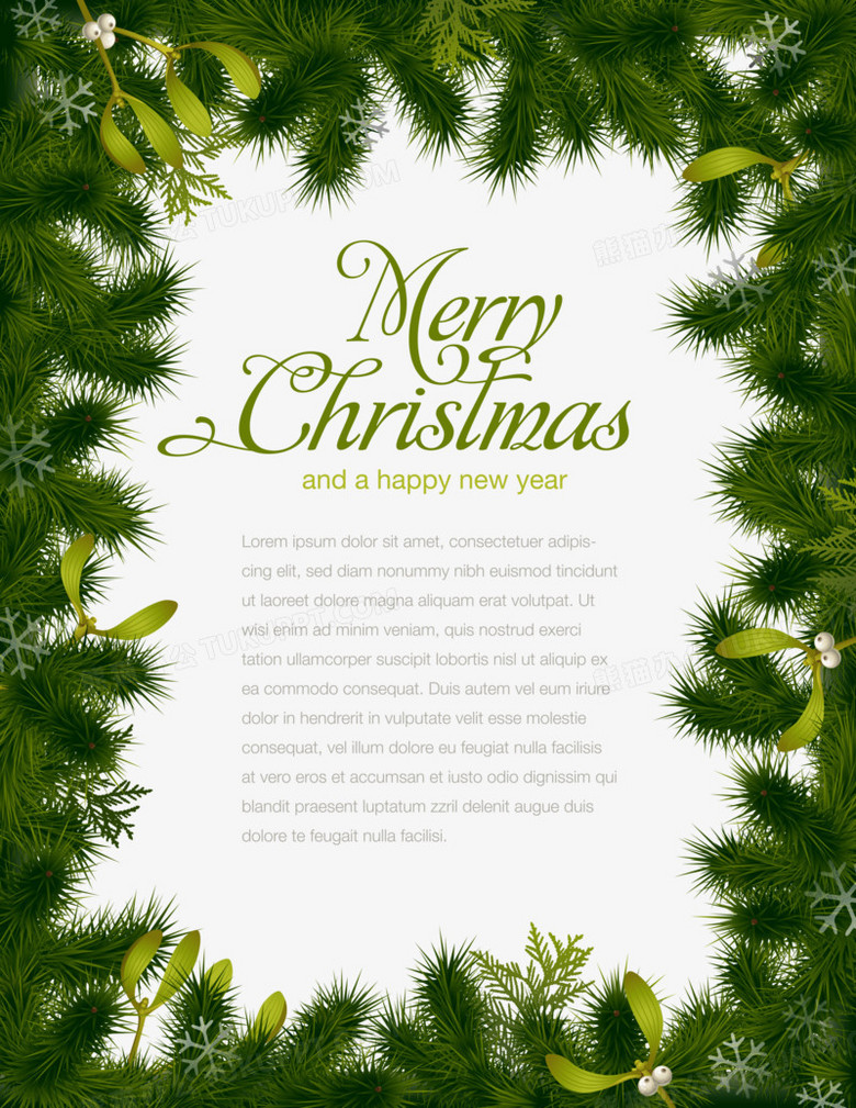 圣诞贺卡模板插画矢量png图片素材下载_插画png_熊猫办公