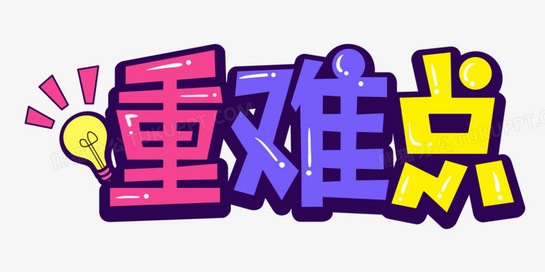 重难点卡通创意设计png图片素材下载_卡通png_熊猫办公