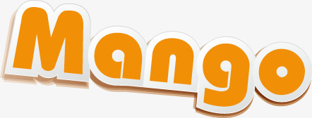 本作品全称为《橙色简约风芒果英文字母创意艺术字素材》,使用adobe