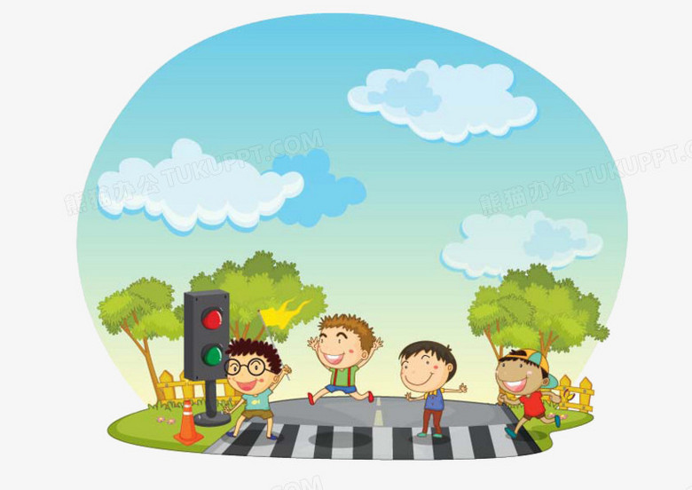 卡通过马路PNG图片素材下载_通过PNG_熊猫办公