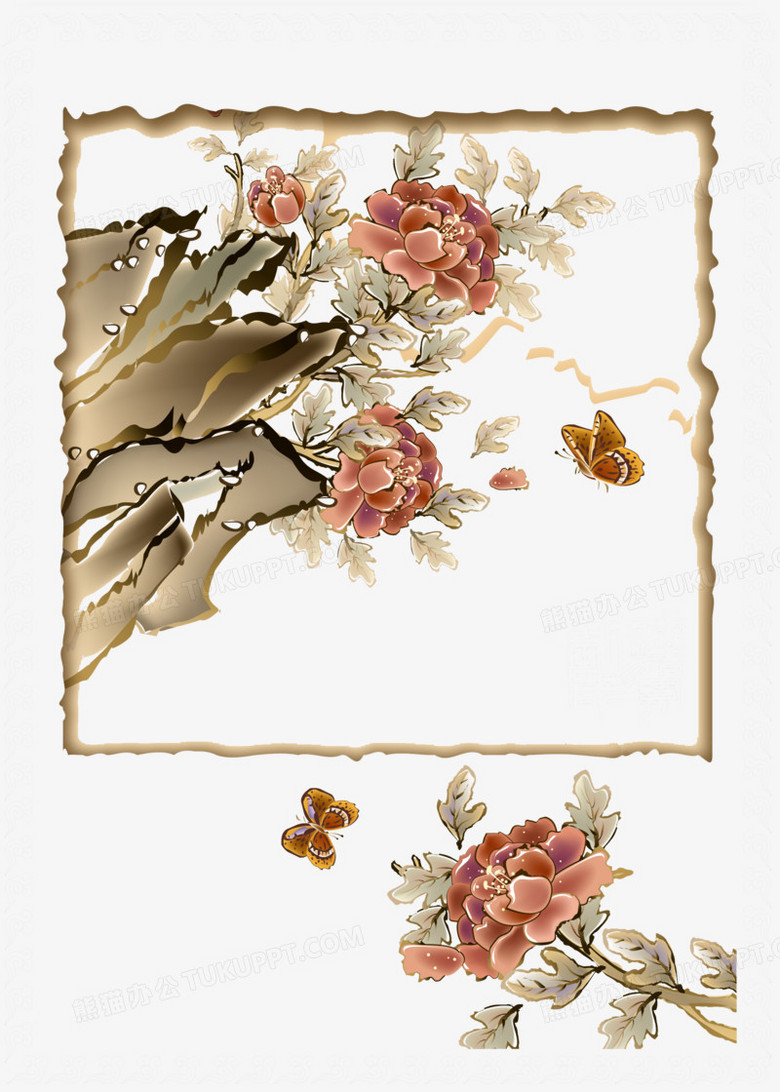 中国风蝶恋花吉祥年画矢量png图片素材下载 素材png 熊猫办公