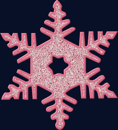 粉色雪花形状