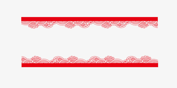 中国风波浪纹边框素材