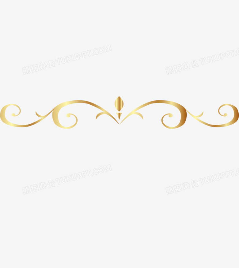 金色花纹花边png图片素材下载 花边png 熊猫办公