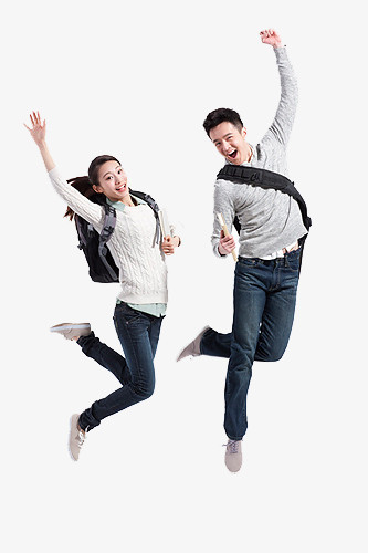 矢量跳起来的人