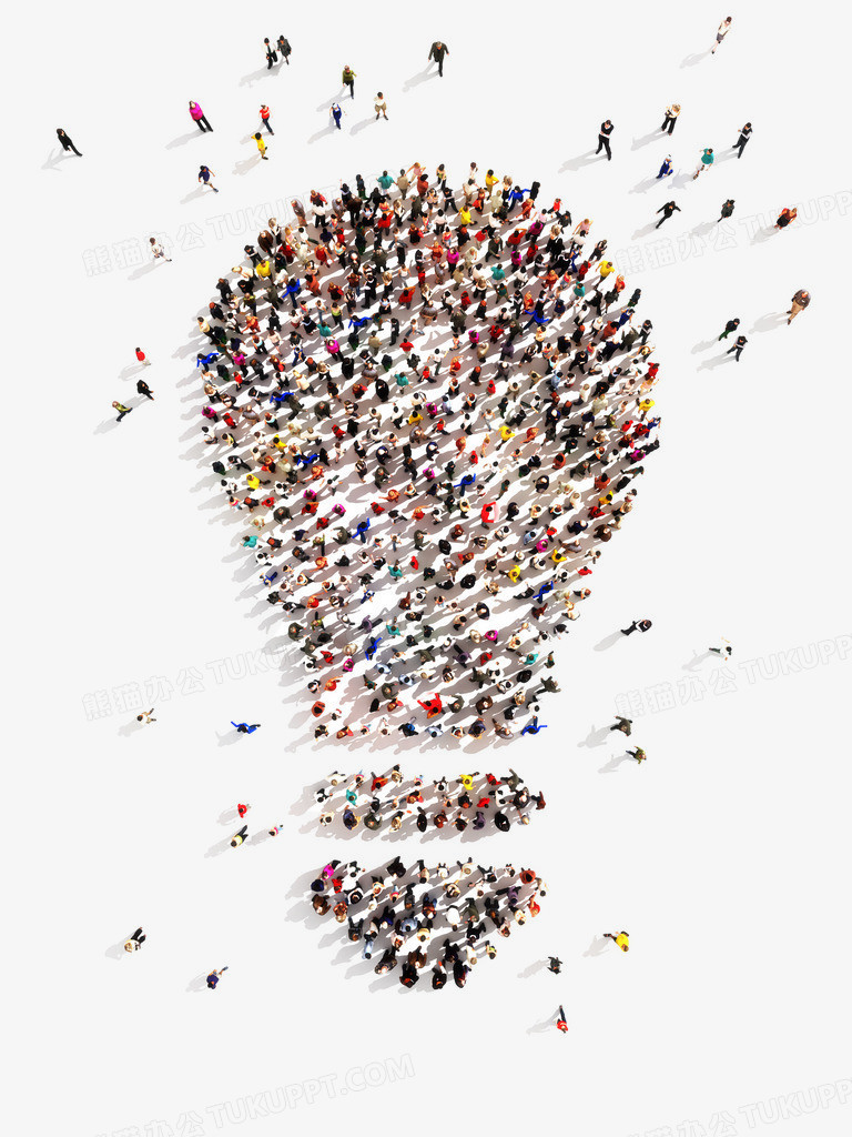 聚集的人组词的灯泡