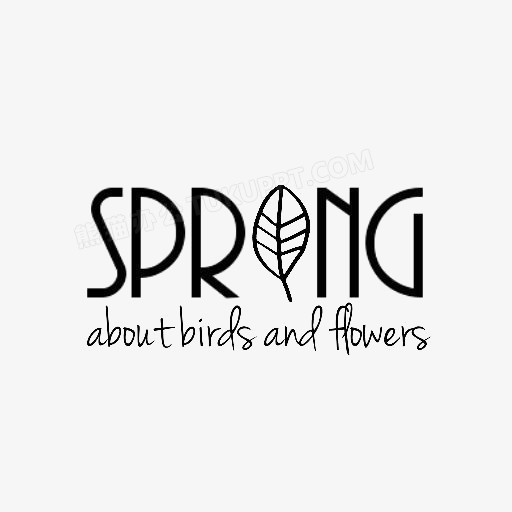 通用英文艺术字spring