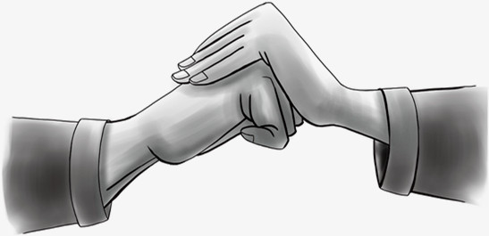 本作品全称为《灰色卡通风两个漂亮双手抱拳创意元素》,在整个配色上