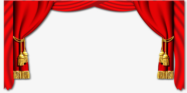 春节红色舞台帘子