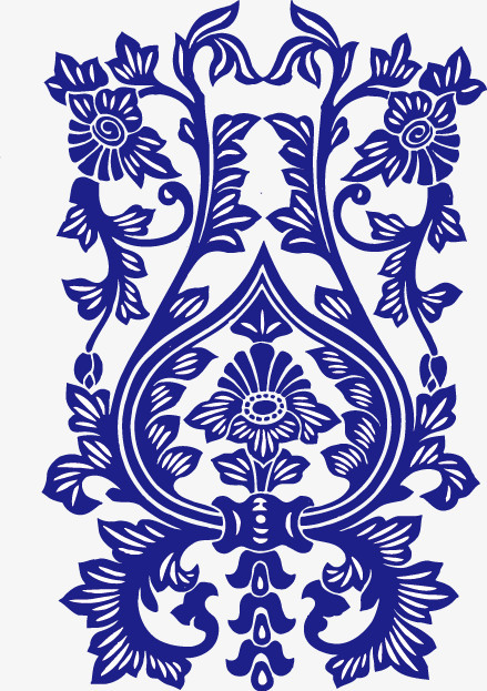 本作品全称为《中国风深蓝色青花瓷花纹创意元素》,使用adobe