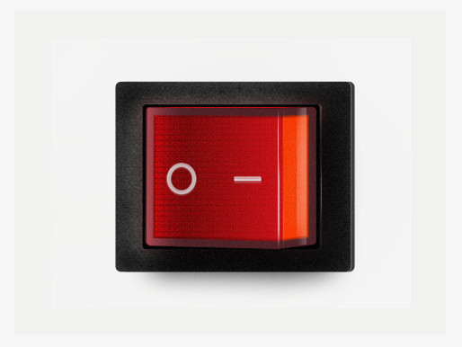 逼真的红色开关按钮psd素材