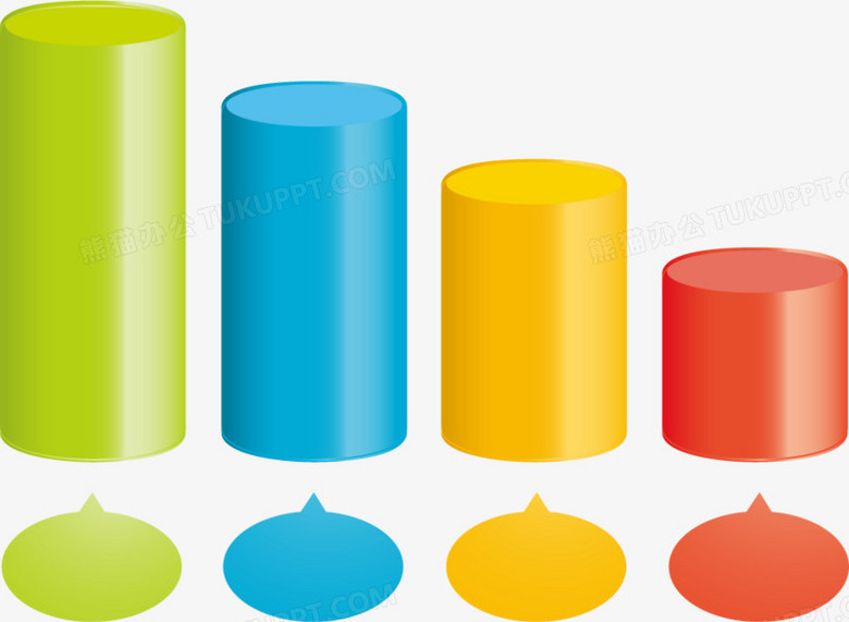 本作品全称为《彩色卡通风柱状图几何创意元素》,使用adobe