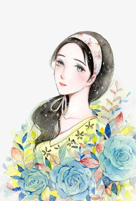 少女系唯美手绘插画