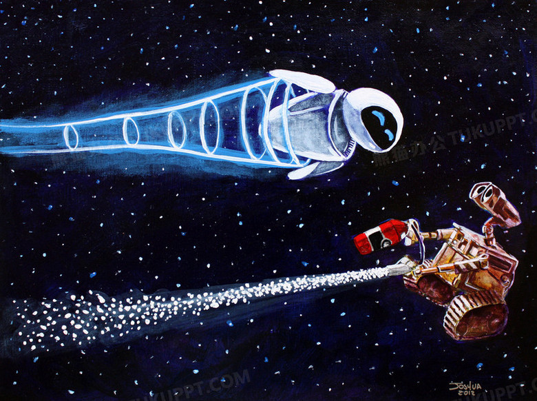 星空机器人海报背景