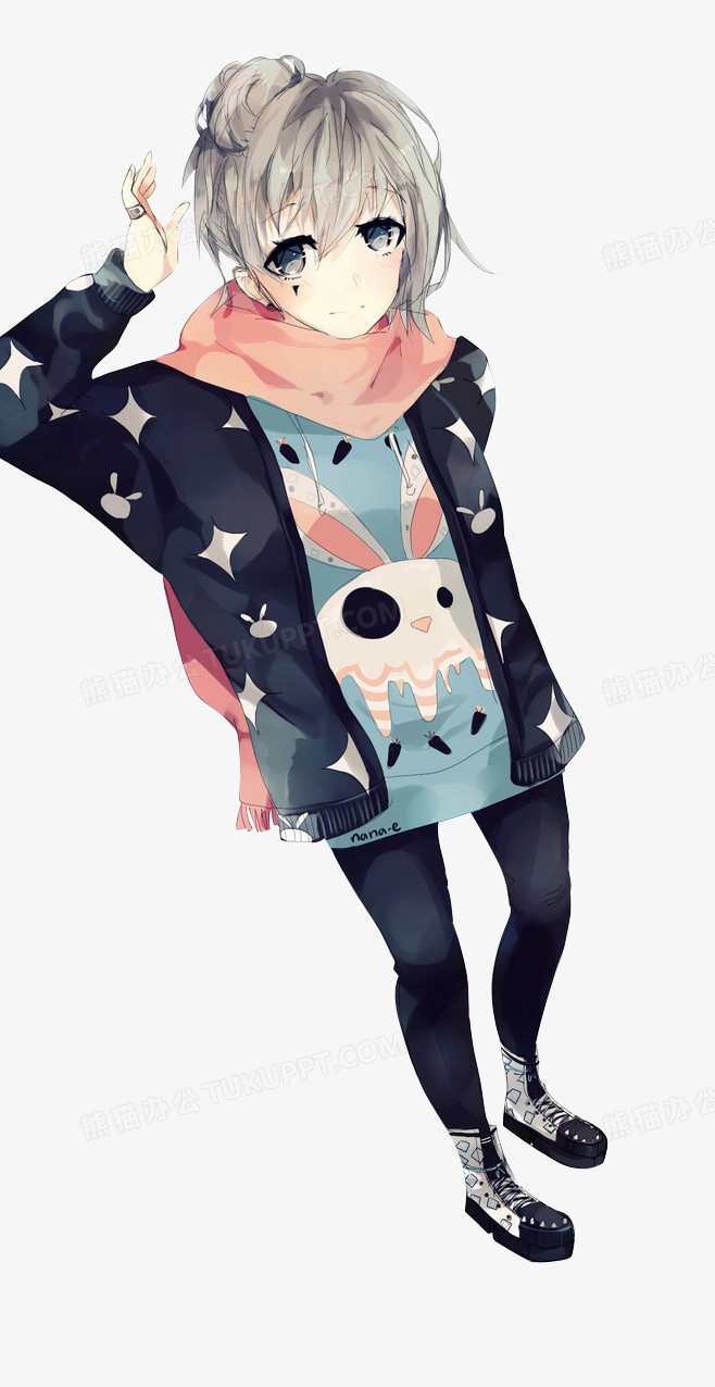 本作品内容为动漫人物,                                格式为 png