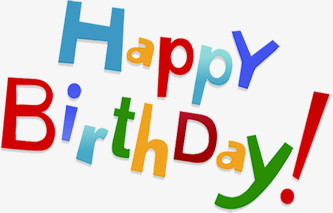 happybirthday生日快乐彩色艺术字