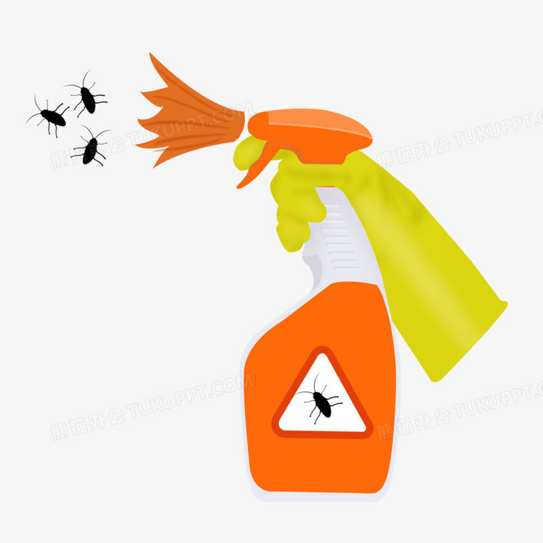 卡通手绘杀虫剂免抠素材