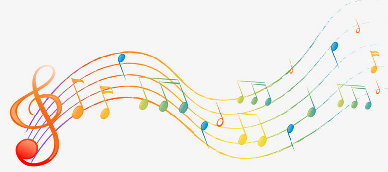 本作品全称为《彩色简约风绚丽多彩漂浮的五线谱乐符元素》,在整个