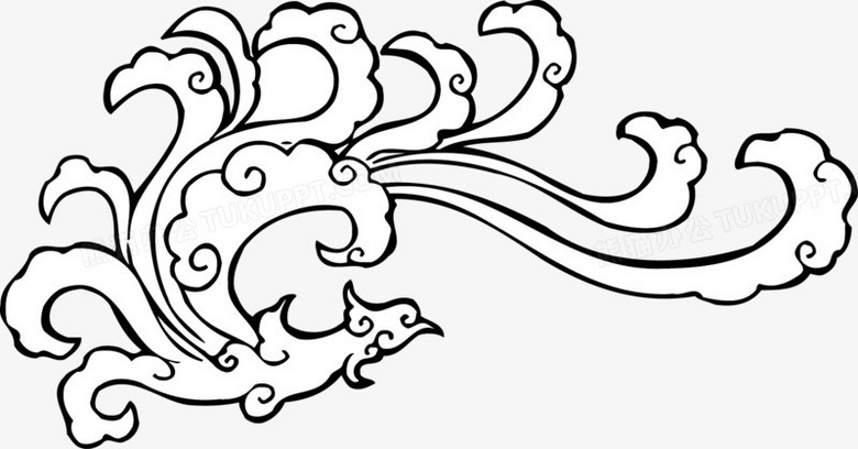 凤舞中国风线稿