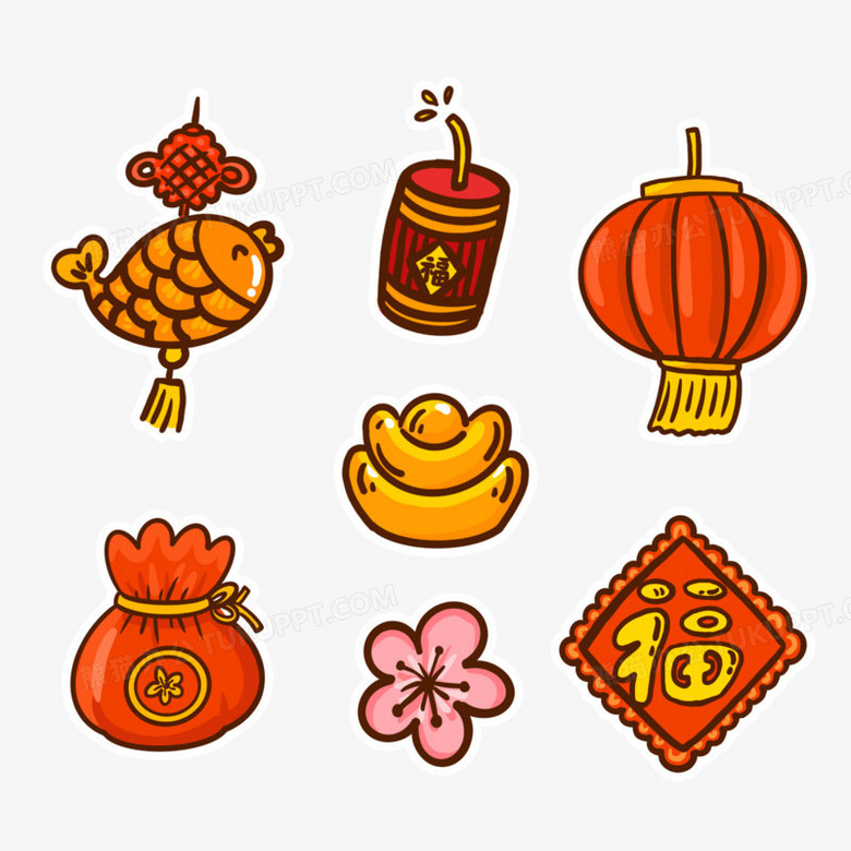 手绘新年装饰图案集合png图片素材免费下载 手绘png 3000 3000像素 熊猫办公 手绘新年装饰图案集合png图片素材免费下载 手绘png 3000 3000像素 熊猫办公