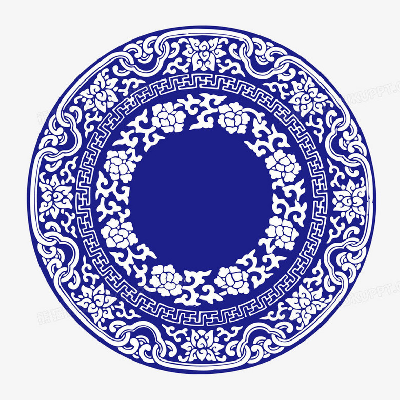 青花瓷图案png图片素材下载 图案png 熊猫办公