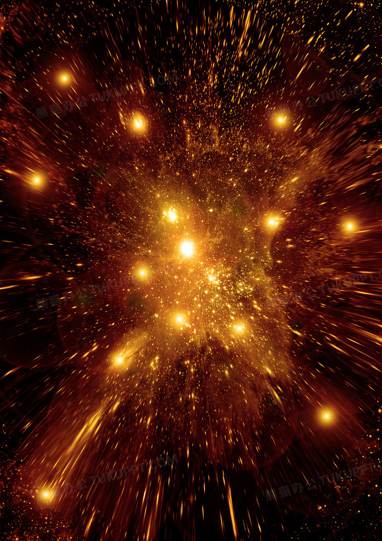 唯美星空金色星云高清背景素材