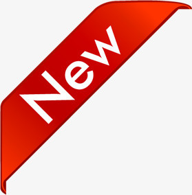 红色丝带新品new图标标签