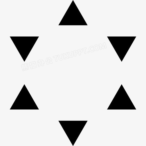 星的六个小三角形图标