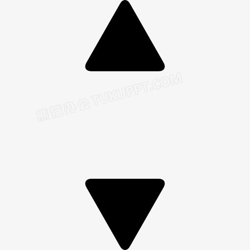向上和向下的小三角箭头图标