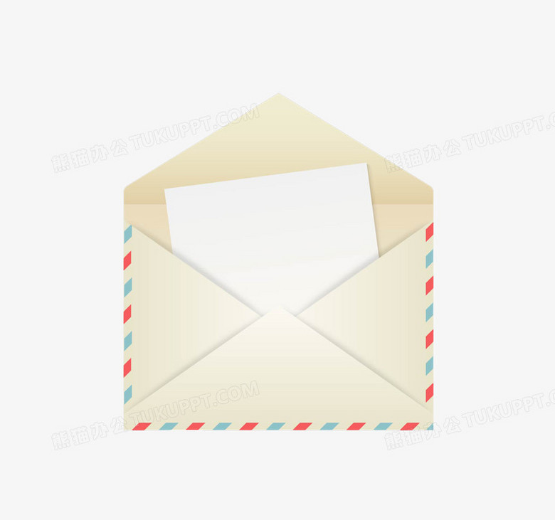打开的信件设计矢量素材