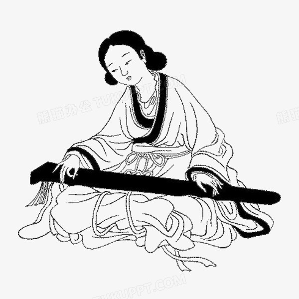 本作品内容为弹古筝美女,                                格式为