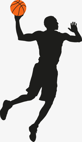 打篮球人物剪影