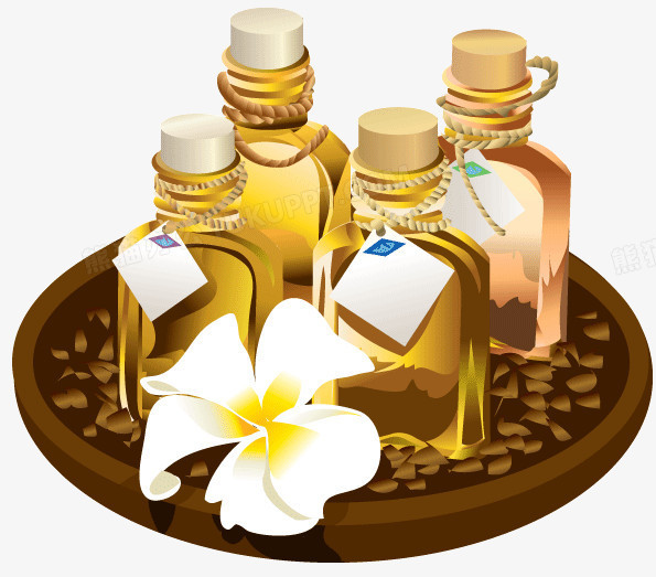 spa香薰油瓶子矢量素材