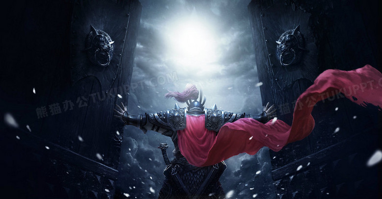 身穿战甲披风将军