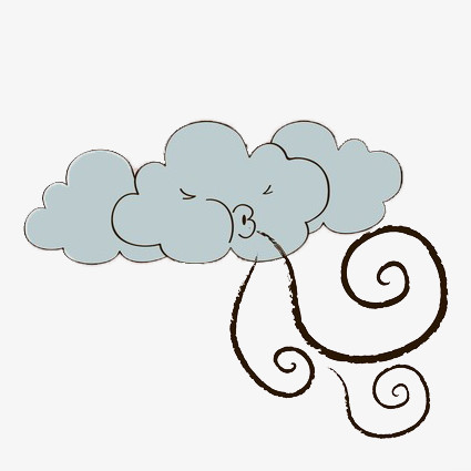 在整个配色上使用黑灰色为基本色调,设计了卡通一股拟人的刮风,卡è