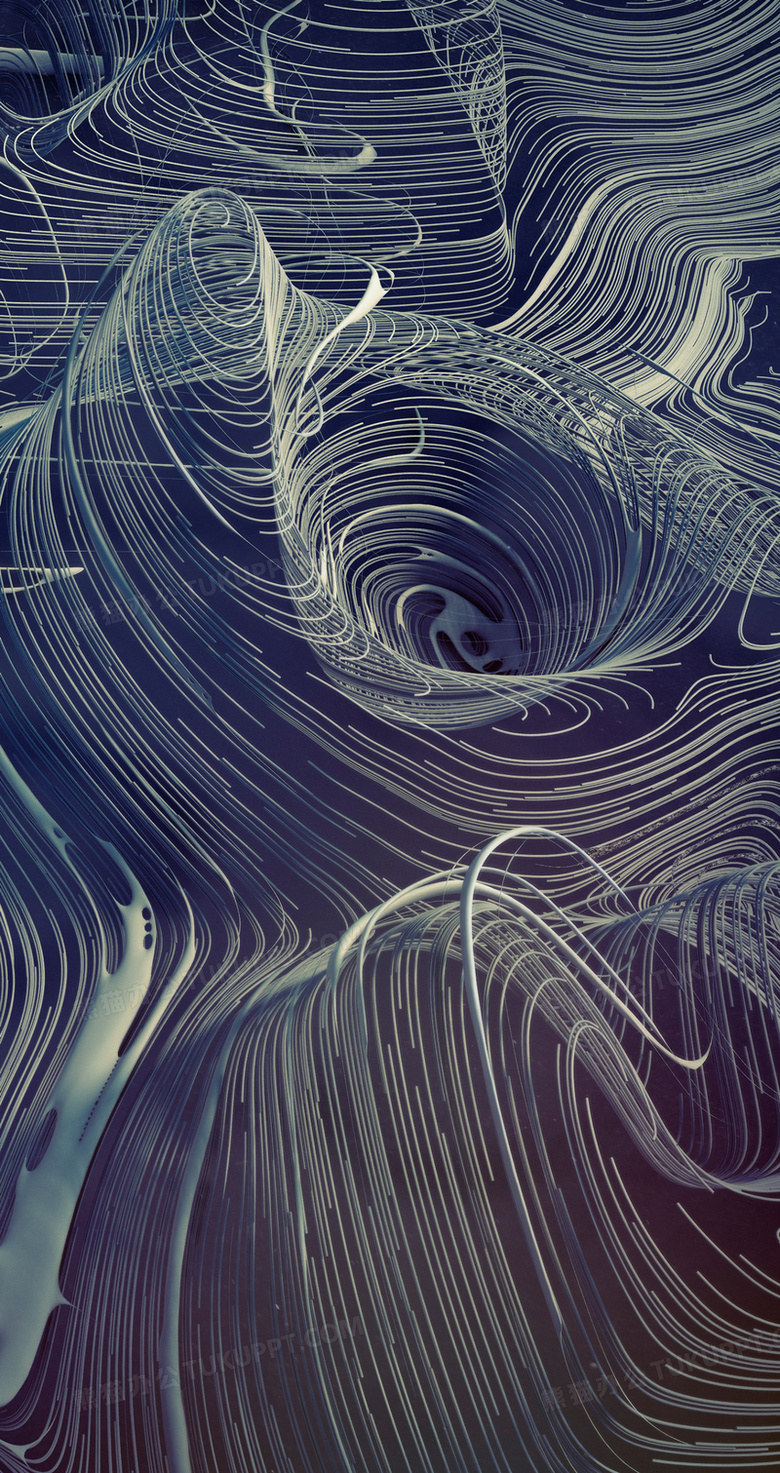 白色缠绕线条创意