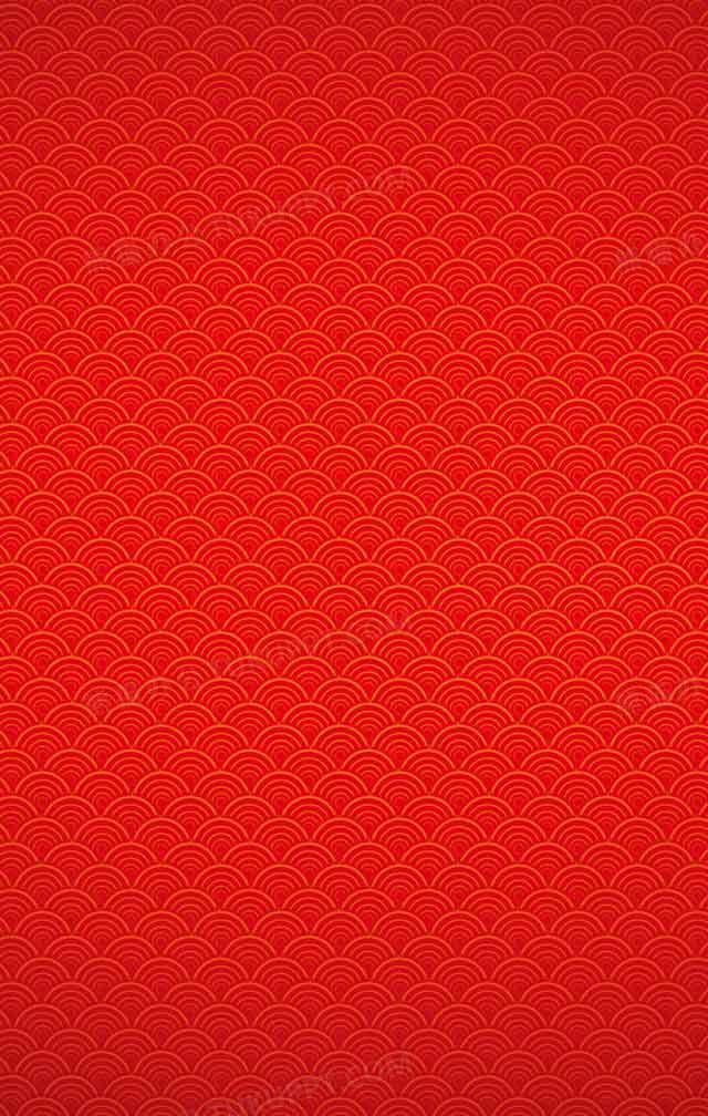 本作品全称为《红色简约手绘祥云朵朵底纹创意元素》,在整个配色上