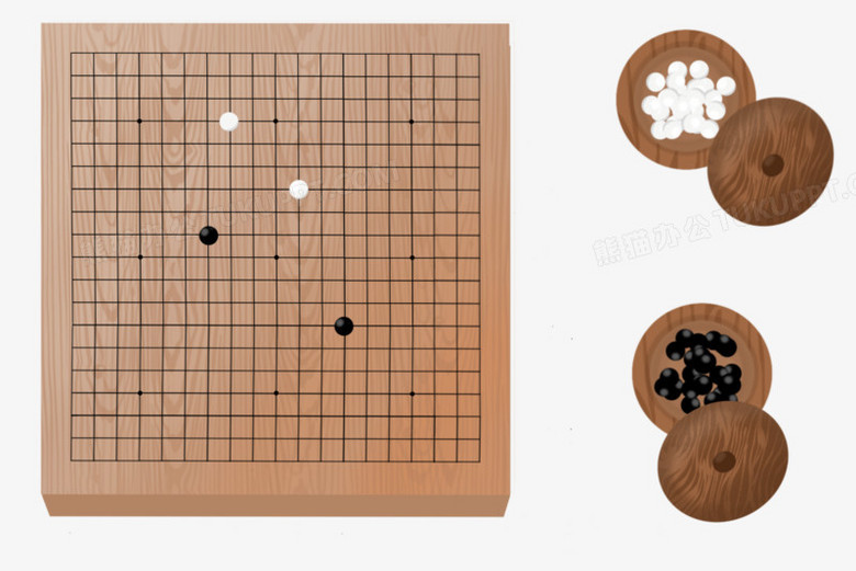 本作品全称为《卡通手绘围棋俯视图创意元素,使用 adobe photoshop