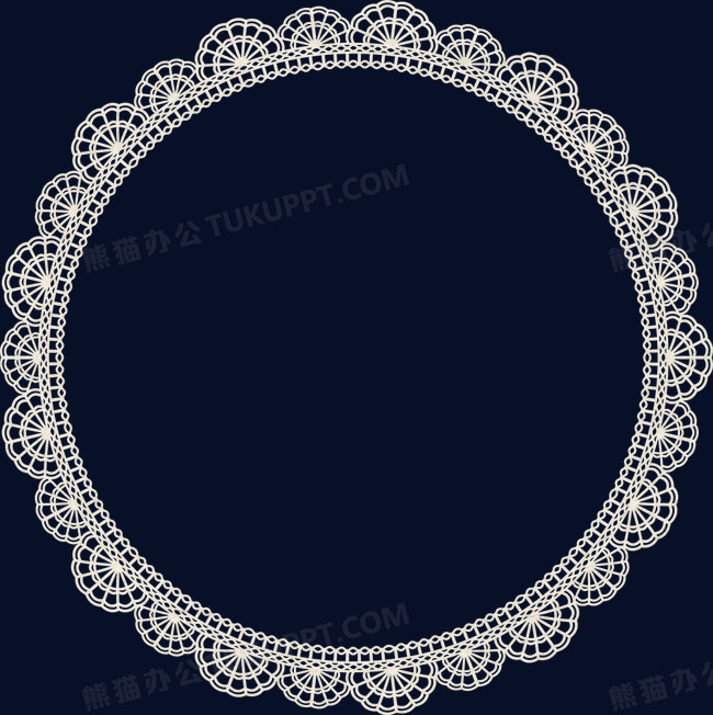 裸色蕾丝圆环png图片素材下载_蕾丝png_熊猫办公